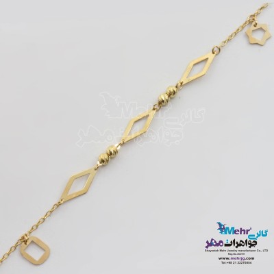 دستبند طلا - طرح هندسی