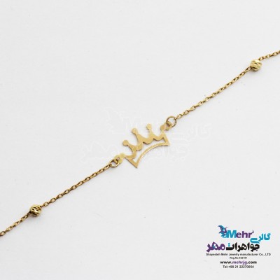 دستبند طلا - طرح تاج