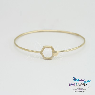 دستبند النگویی طلا - طرح هندسی