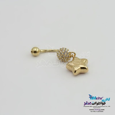 پیرسینگ طلا - طرح ستاره