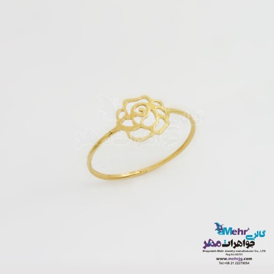 انگشتر طلا - طرح گل رز