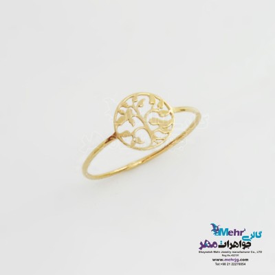 انگشتر طلا - طرح درخت زندگی