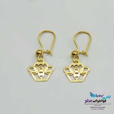 گوشواره طلا - طرح زنبور