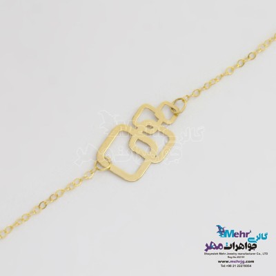 دستبند طلا - طرح هندسی