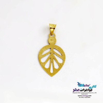 آویز طلا - طرح برگ