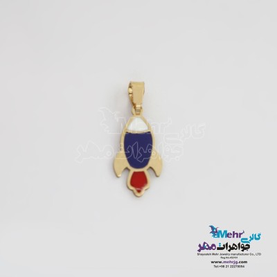 آویز طلا - طرح موشک
