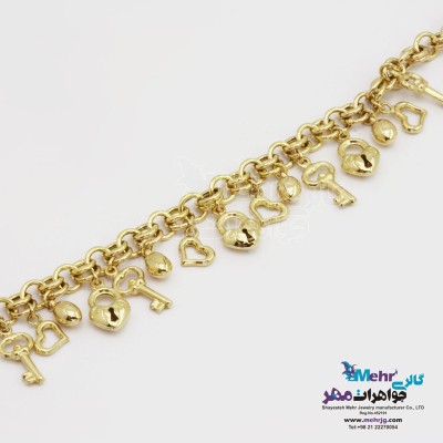 دستبند طلا - طرح حلقه های تو در تو