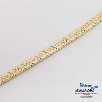 دستبند طلا - طرح پوست ماری