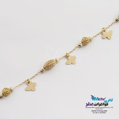 دستبند طلا - طرح پروانه
