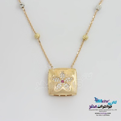 گردنبند طلا - طرح شکوفه سیب