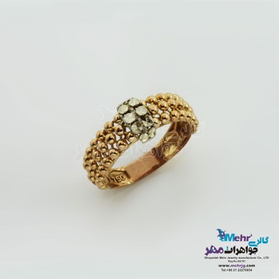 انگشتر طلا - طرح هندسی
