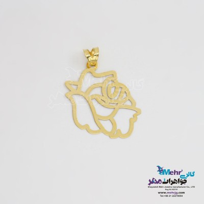 آویز طلا - طرح گل