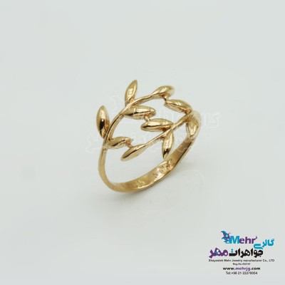 انگشتر طلا - طرح شاخه زیتون