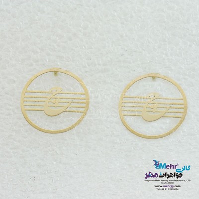 گوشواره طلا - طرح حروف الفبای فارسی