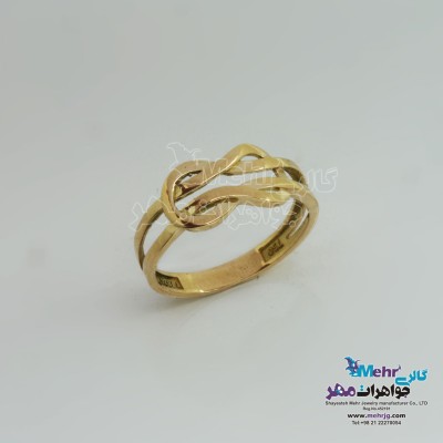 انگشتر طلا - طرح گره