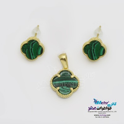نیم ست طلا - آویز و گوشواره - طرح ونکلیف