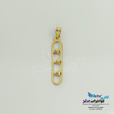 آویز طلا - طرح هندسی