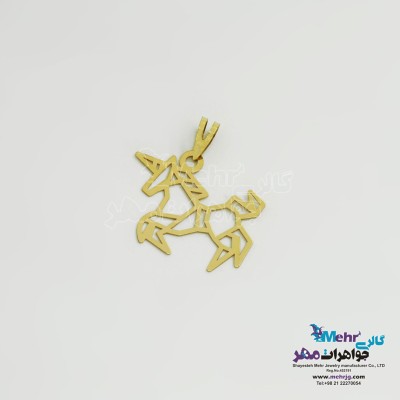 آویز طلا - طرح اسب