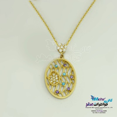 گردنبند طلا - طرح هندسی