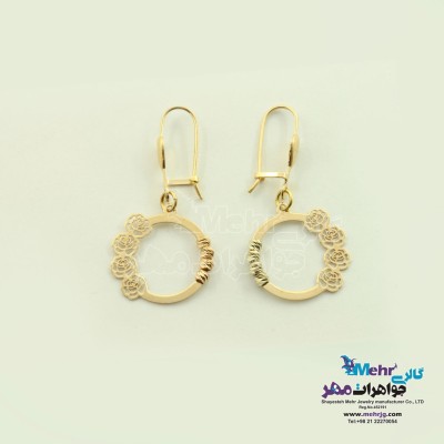 گوشواره طلا - طرح گل