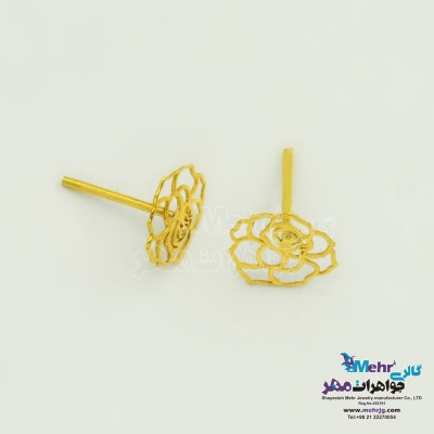 گوشواره طلا - طرح گل