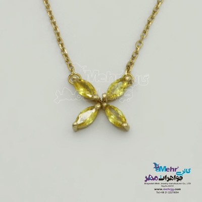 گردنبند طلا - طرح گل