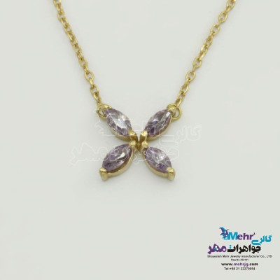 گردنبند طلا - طرح گل