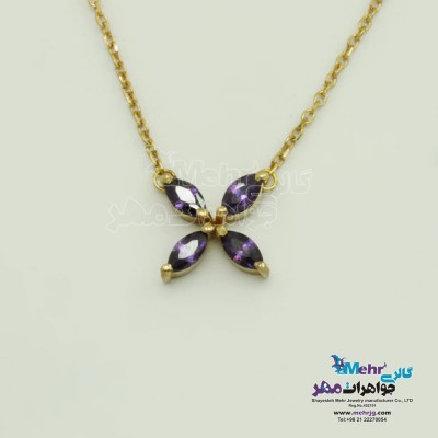 گردنبند طلا - طرح گل