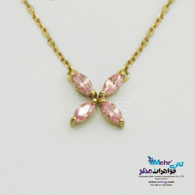 گردنبند طلا - طرح گل