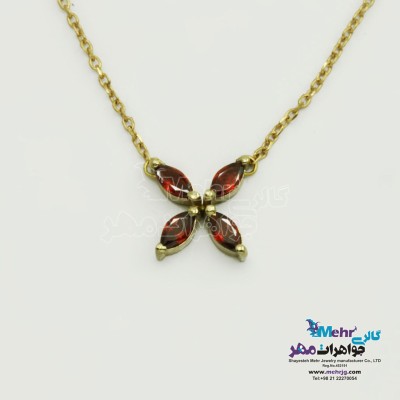 گردنبند طلا - طرح گل