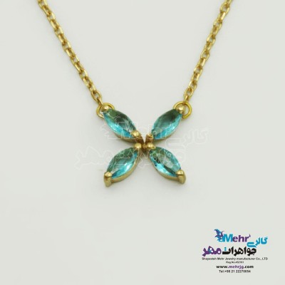 گردنبند طلا - طرح گل