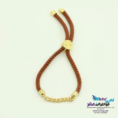 دستبند - طلا و بافت -طرح کارتیه