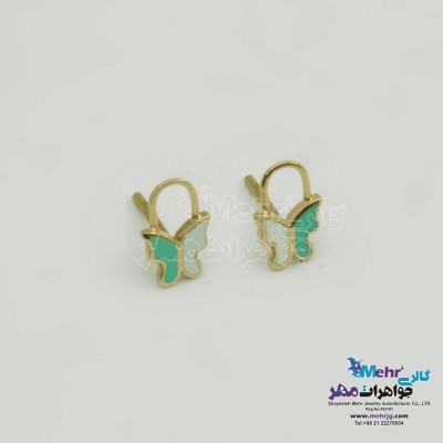 گوشواره طلا - طرح پروانه