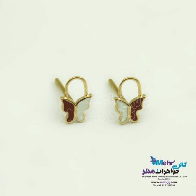 گوشواره طلا - طرح پروانه