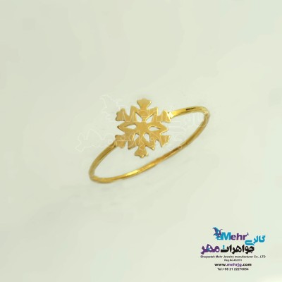 انگشتر طلا - طرح برف