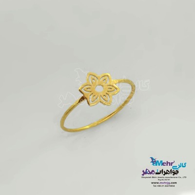 انگشتر طلا - طرح گل