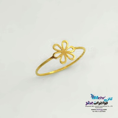انگشتر طلا - طرح گل
