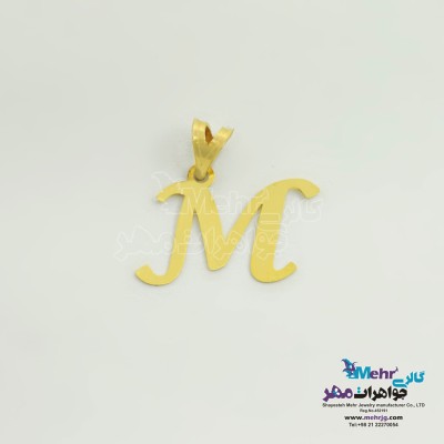 آویز طلا - طرح حروف لاتین M