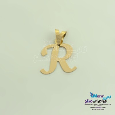آویز طلا - طرح حروف لاتین R