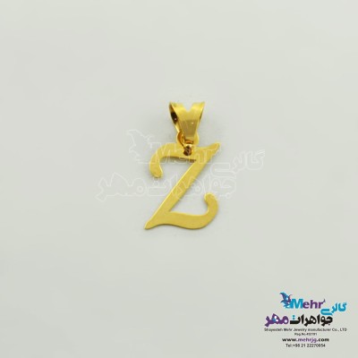 آویز طلا - طرح حروف لاتین Z