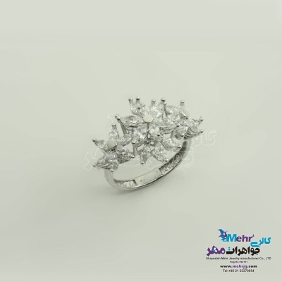 انگشتر طلا - طرح گل شش پر