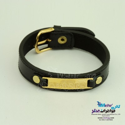 دستبند طلا و چرم - طرح و ان یکاد