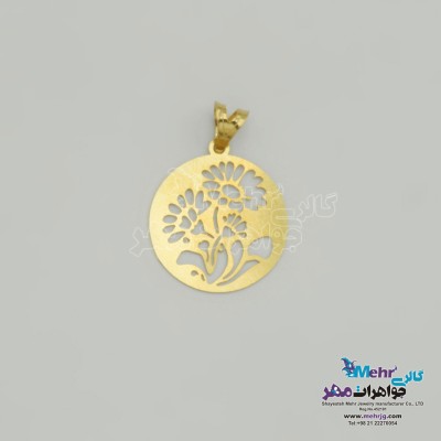 آویز طلا - طرح گل