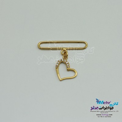 آویز ساعت طلا - طرح قلب