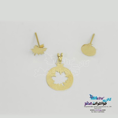 نیمست طلا - آویز و گوشواره - طرح برگ