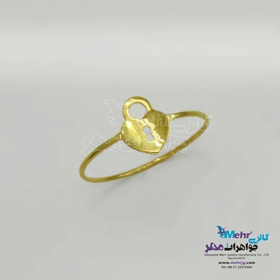 انگشتر طلا - طرح قفل