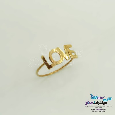 انگشتر طلا - طرح LOVE