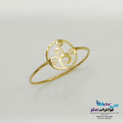 انگشتر طلا - طرح گل