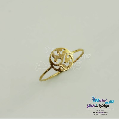 انگشتر طلا - طرح گل