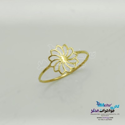 انگشتر طلا - طرح گل